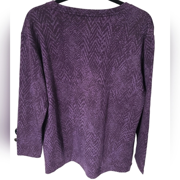 TUFF ATHLETICS Purple Long Sleeve Crew Neck Sweatshirt Size XXL - Picture 2 of 6